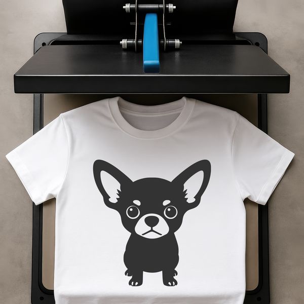 A small Chihuahua figurine illustrated as a vector design, suitable for digital cutting machines.