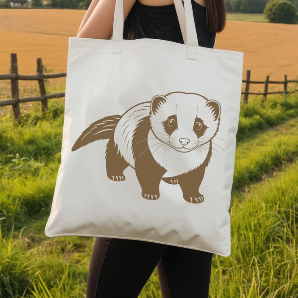 Playful Ferret Illustration A vector illustration of a ferret, suitable for use in graphic designs and digital art.