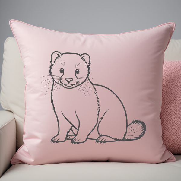 Free Vector Illustration of a Happy Ferret Ferret illustration in vector format.