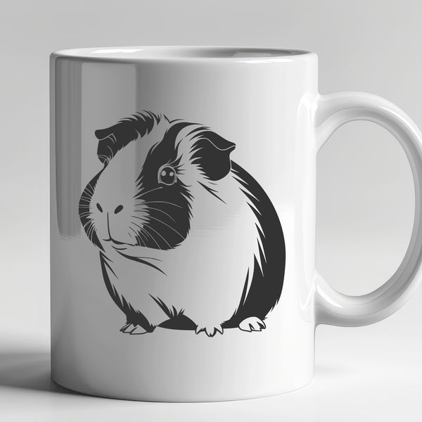 Naturalistic Guinea Pig Vector Art A vector illustration of a friendly guinea pig in a naturalistic setting.