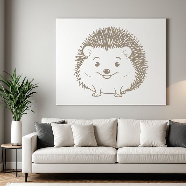 Beautiful Animal SVG Design for Crafting and Design A detailed illustration of a hedgehog in vector format, suitable for various design and crafting projects.