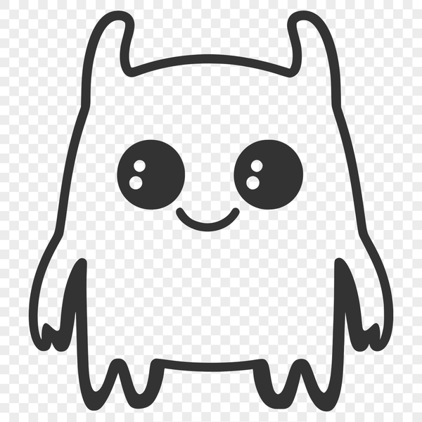 A vector illustration of a cute monster character designed for Halloween decorations.