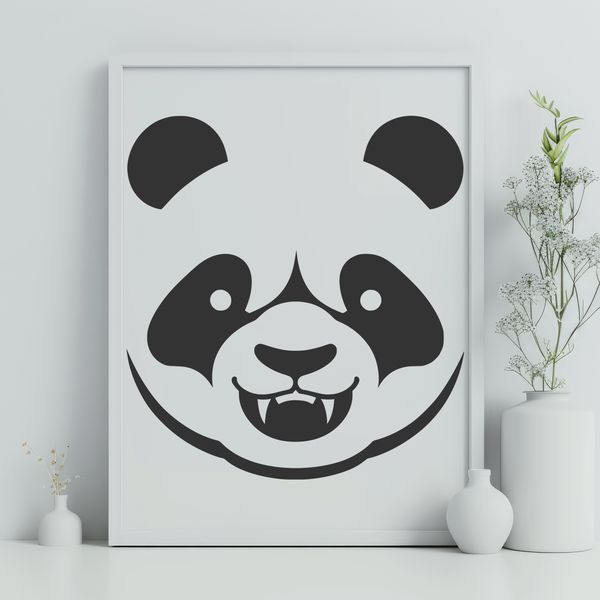 Friendly Giant of the Forest A high-resolution digital illustration of a Chinese giant panda in a natural habitat.