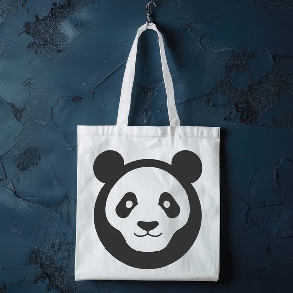 Vector Graphic Giant Panda Bear Design A vector illustration of a cute black and white giant panda bear.