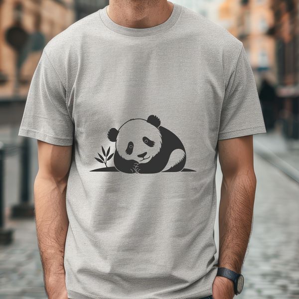 Panda Clip Art SVG Vector An illustration of a wild panda in its natural habitat.