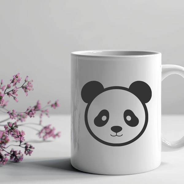 Asian Bear Illustration A stylized illustration of a giant panda in its natural habitat.