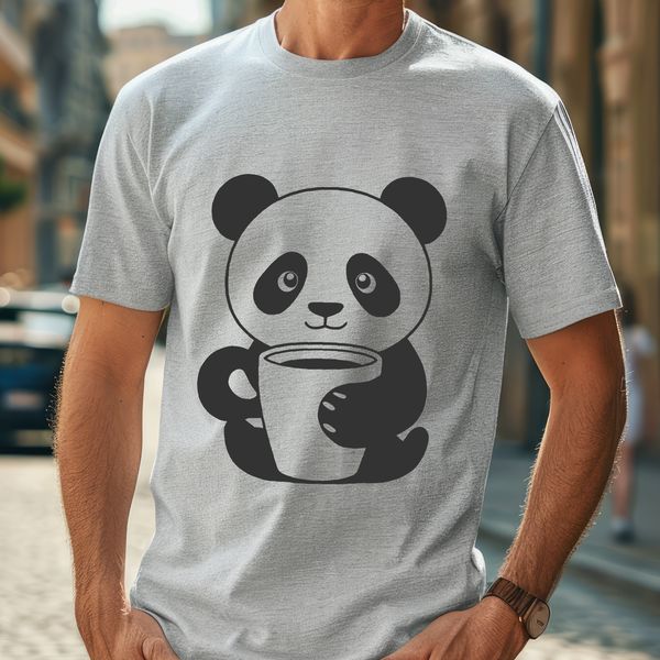 Cute Panda Clipart A digital illustration of a cute giant panda sitting on its haunches, highlighting its distinctive black and white markings.