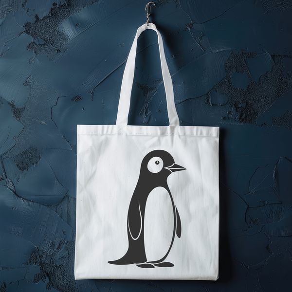 Free Penguin Illustration SVG Download A detailed illustration of a penguin in a vector format.