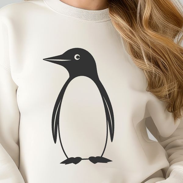 Penguin Illustration in Neutral Background A high-quality digital illustration of a penguin in a neutral background.