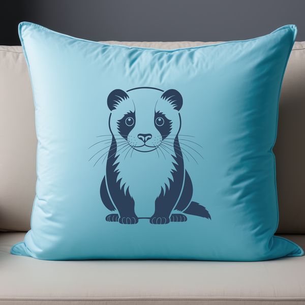 Free SVG Animal Pet Icon A vector illustration of a ferret in a sleek silhouette, suitable for commercial and personal use.