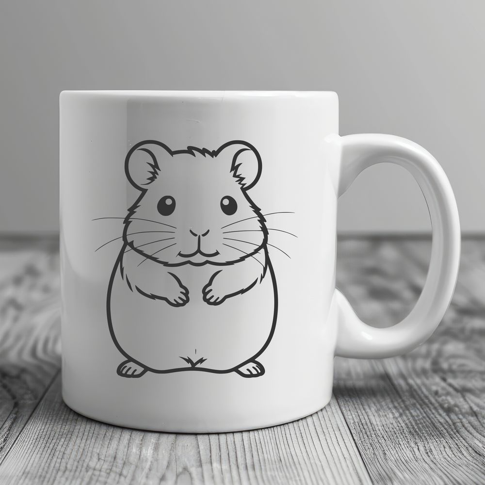 Adorable Small Animal Vector Art A high-quality digital illustration of a hamster, suitable for various uses including commercial and personal projects.