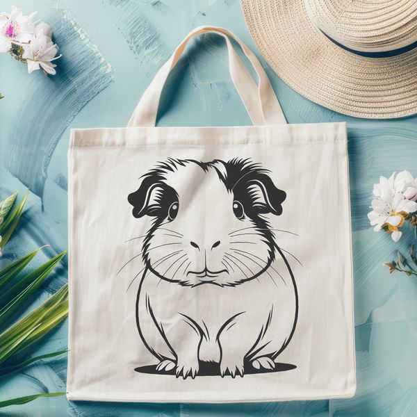 Beautiful Guinea Pig SVG Design for Print An adorable Guinea Pig illustration in vector format.