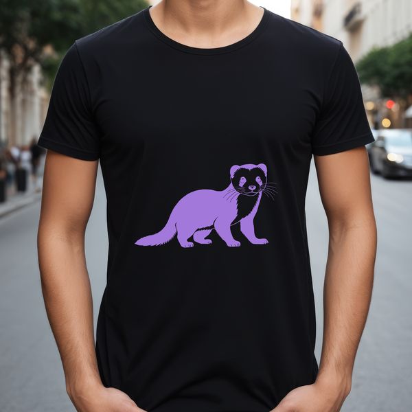 A cute cartoon ferret character suitable for personal or commercial projects.