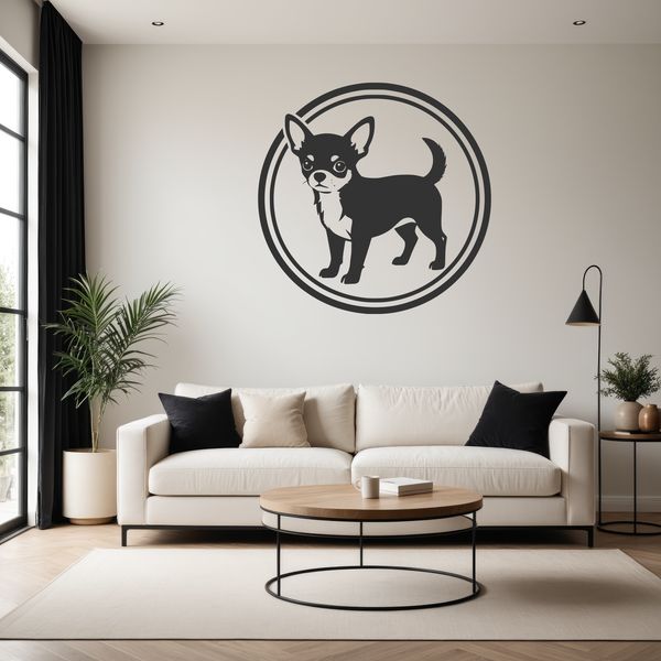 Chihuahua silhouette designed as vector art.