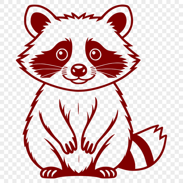 Raccoon Vector Art Illustration A high-resolution SVG graphic representation of a raccoon.