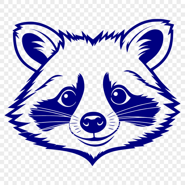 Adorable Raccoon Clipart Image Vector illustration of a racoon for design and cutting projects