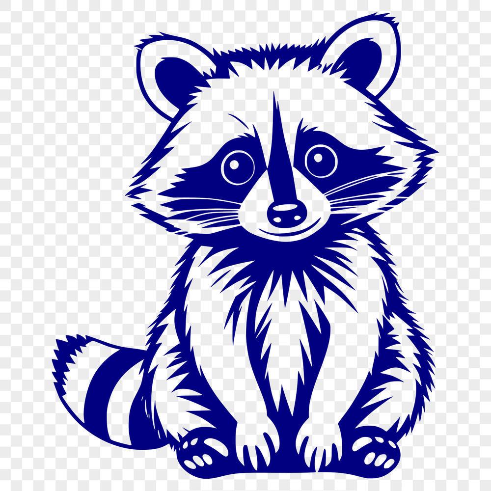 Cute Masked Bandit SVG Design A high-quality digital illustration of a raccoon in vector format.