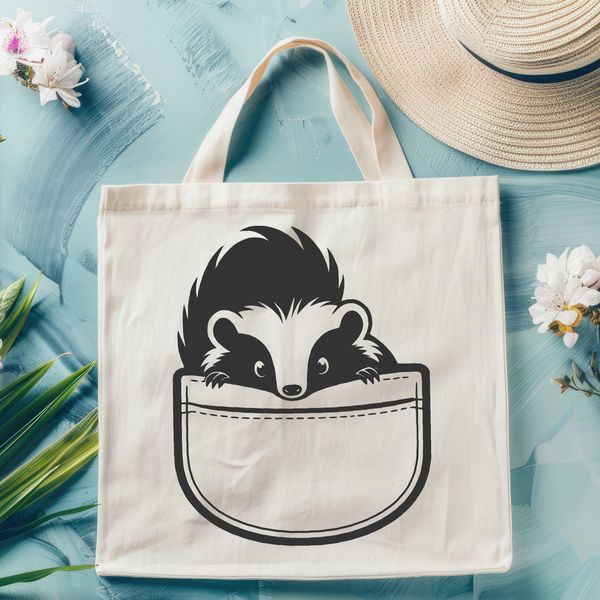 Free Vector Art of a Skunk A detailed illustration of a skunk, suitable for vector design and commercial or personal projects.
