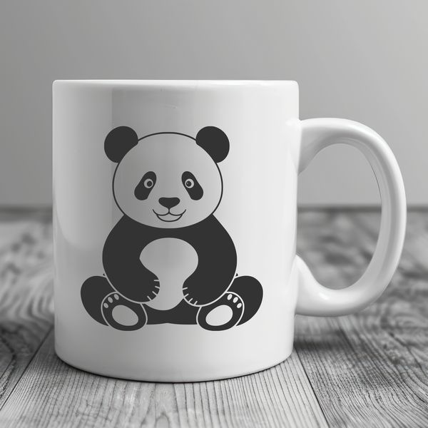 Cute Cartoon Panda SVG Design An isolated vector graphic design featuring a cartoon panda.