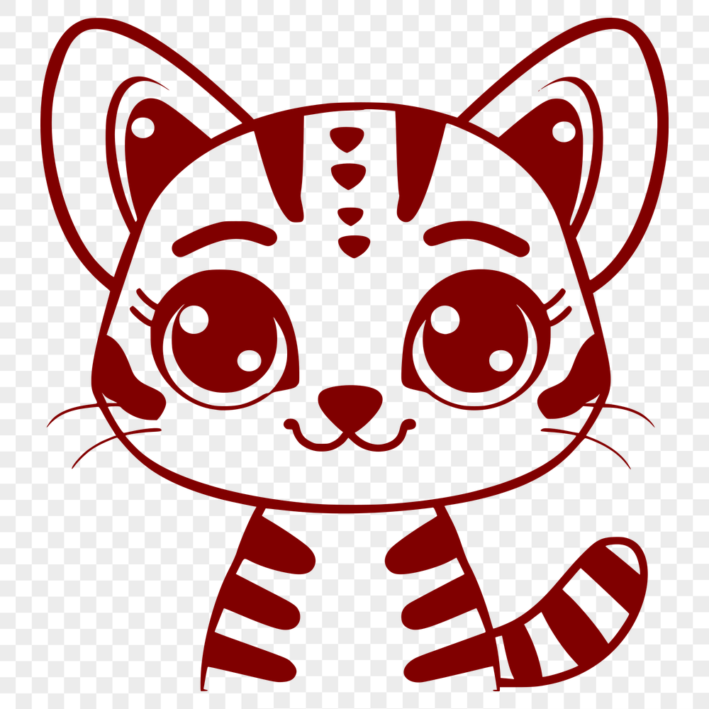 Cute Big Cat Printable Image