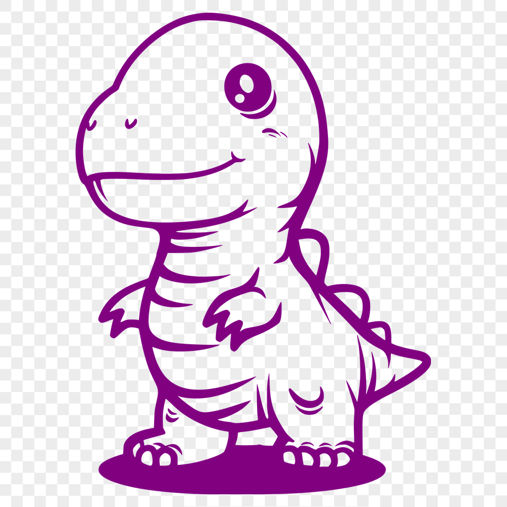 Beautiful Baby Dinosaur In SVG