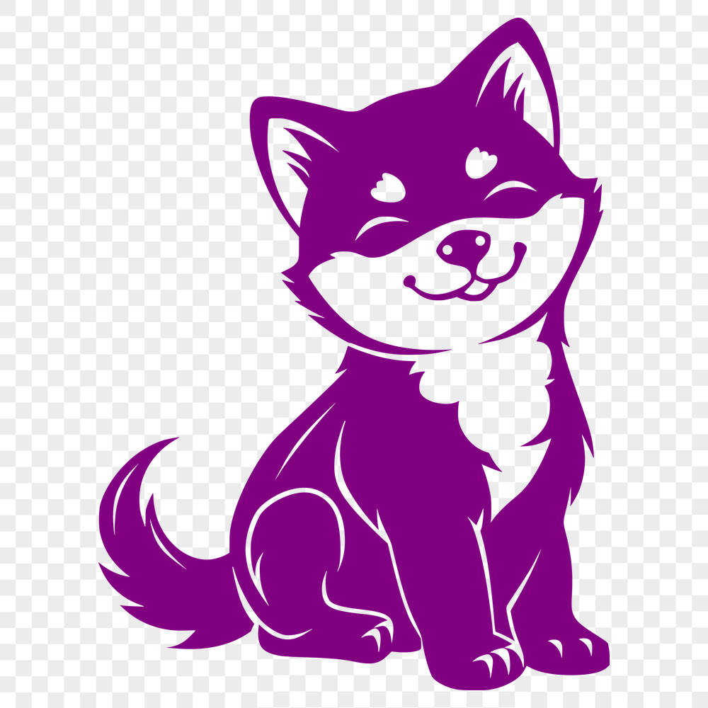 Creative Sitting Shiba Inu Vector Craft File