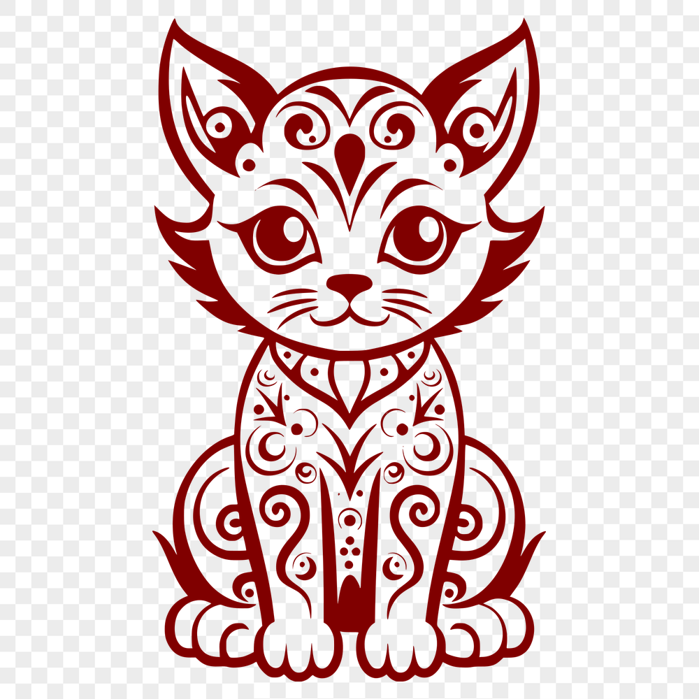 Sitting Kitten Design