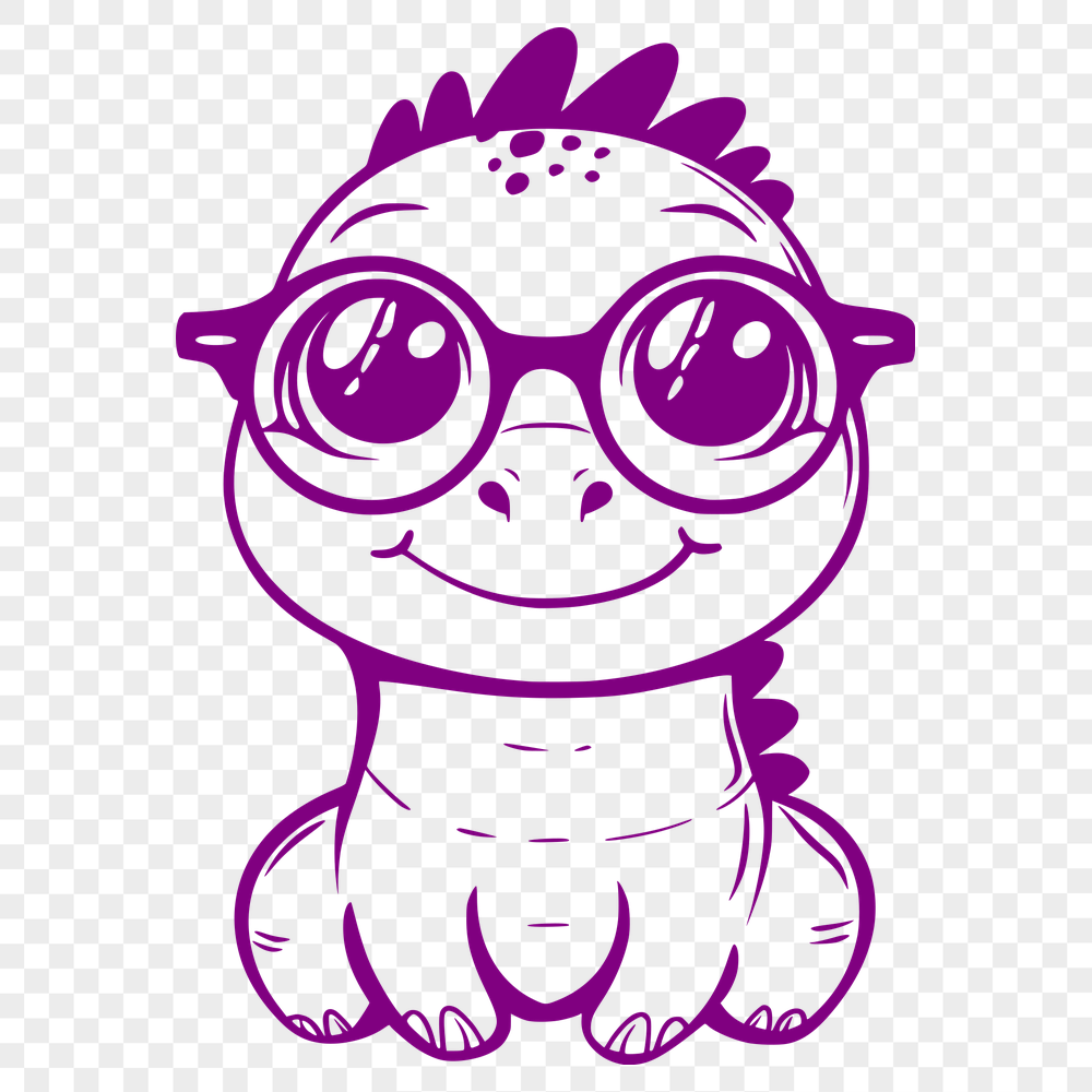 Free Cute Dinosaur Vector Illustration