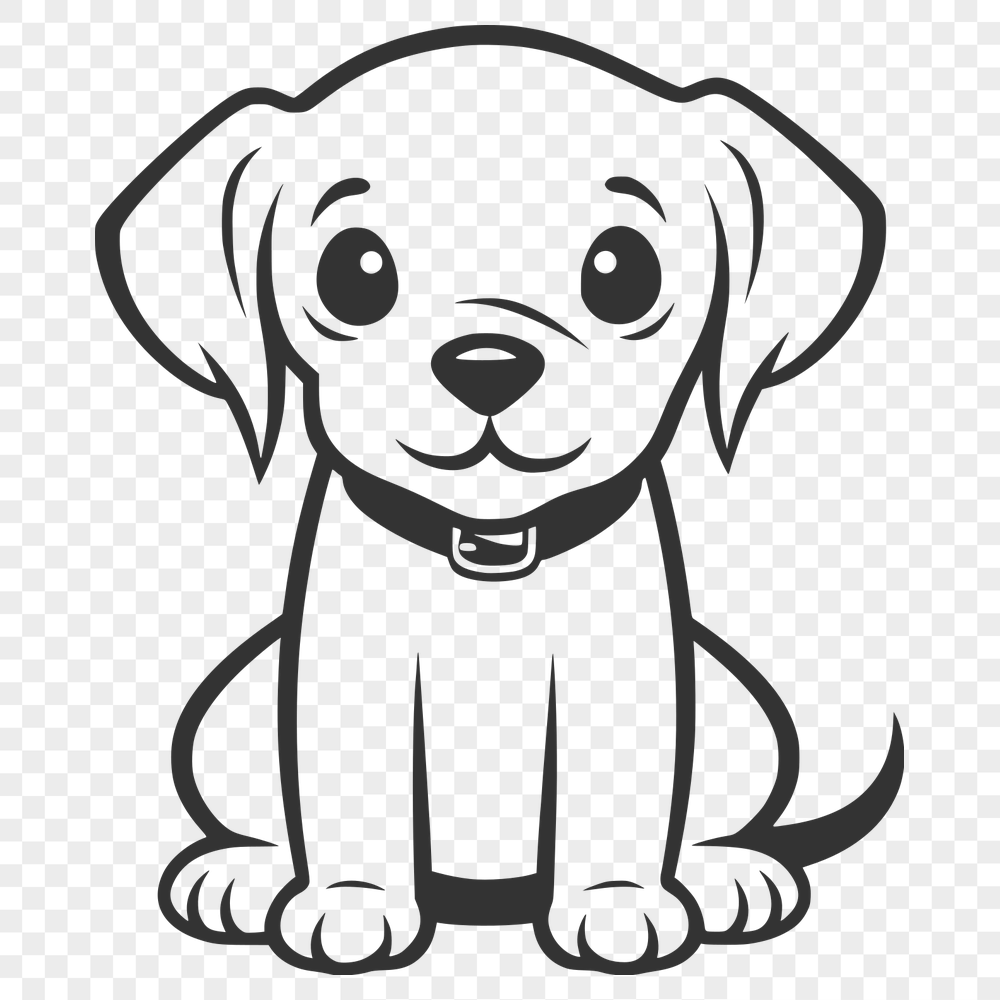 Sitting Labrador Retriever SVG