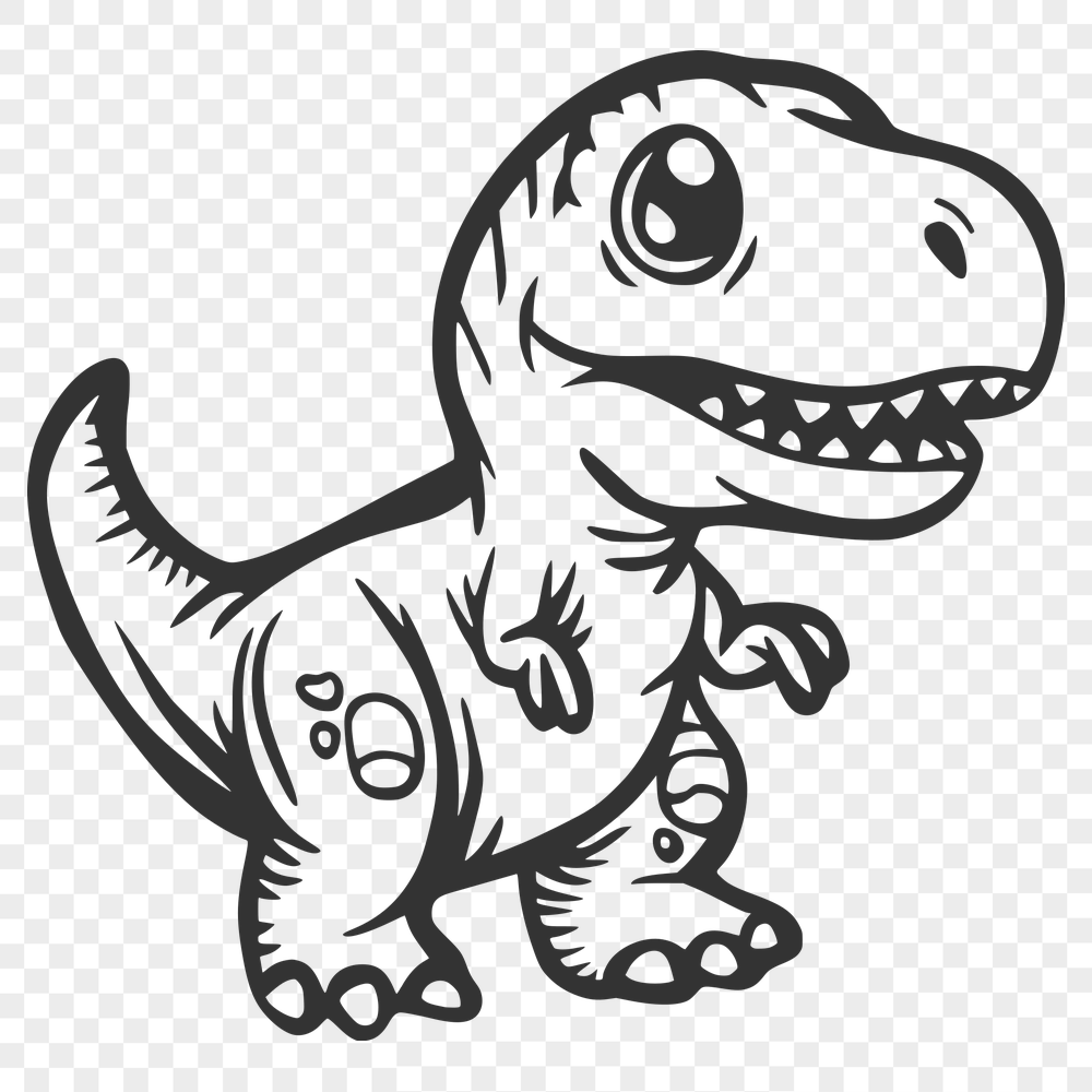 Cute Dinosaur Stencil