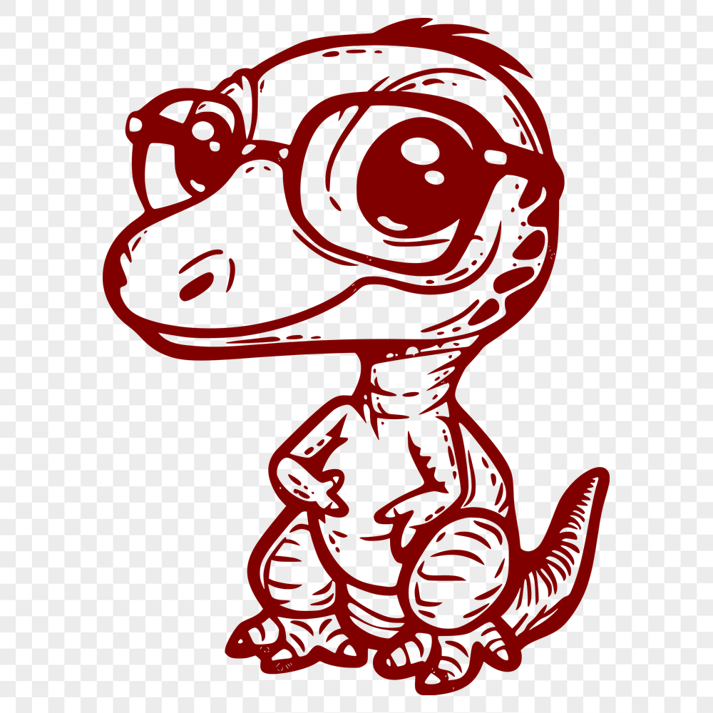 Free Cute Dinosaur Stencil