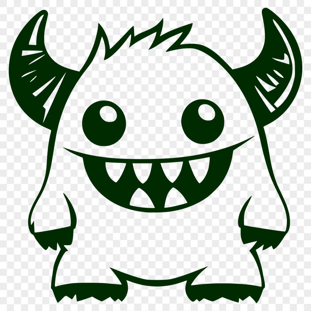 Monster Clip Art In SVG, PNG, PDF And DXF Formats