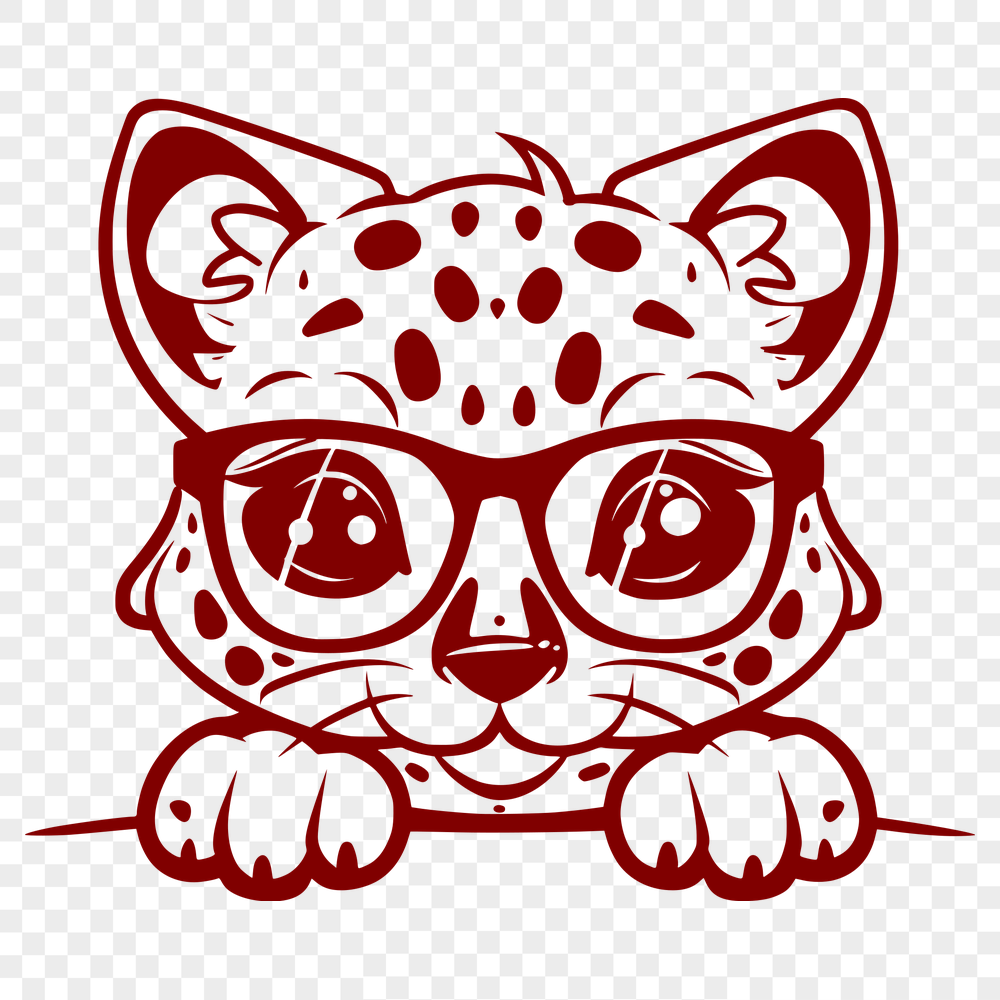 Free Big Cat Wearing Glasses