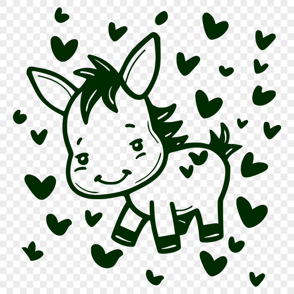 Beautiful Donkey Printable Image