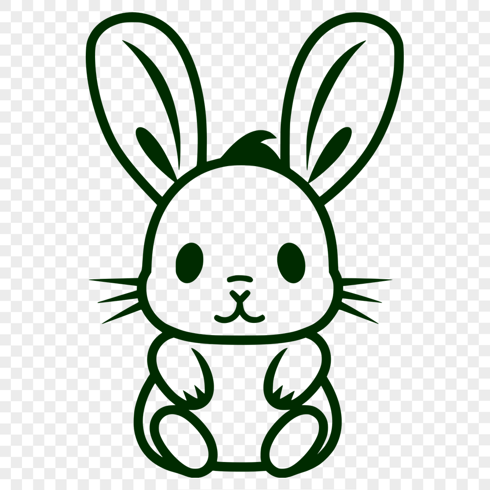 Stunning Sitting Rabbit SVG