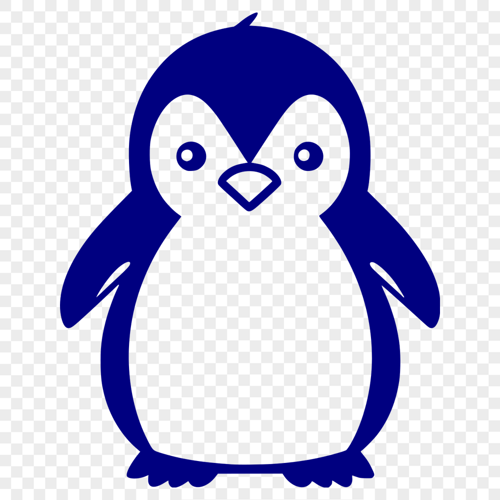 Beautiful Penguin Stencil