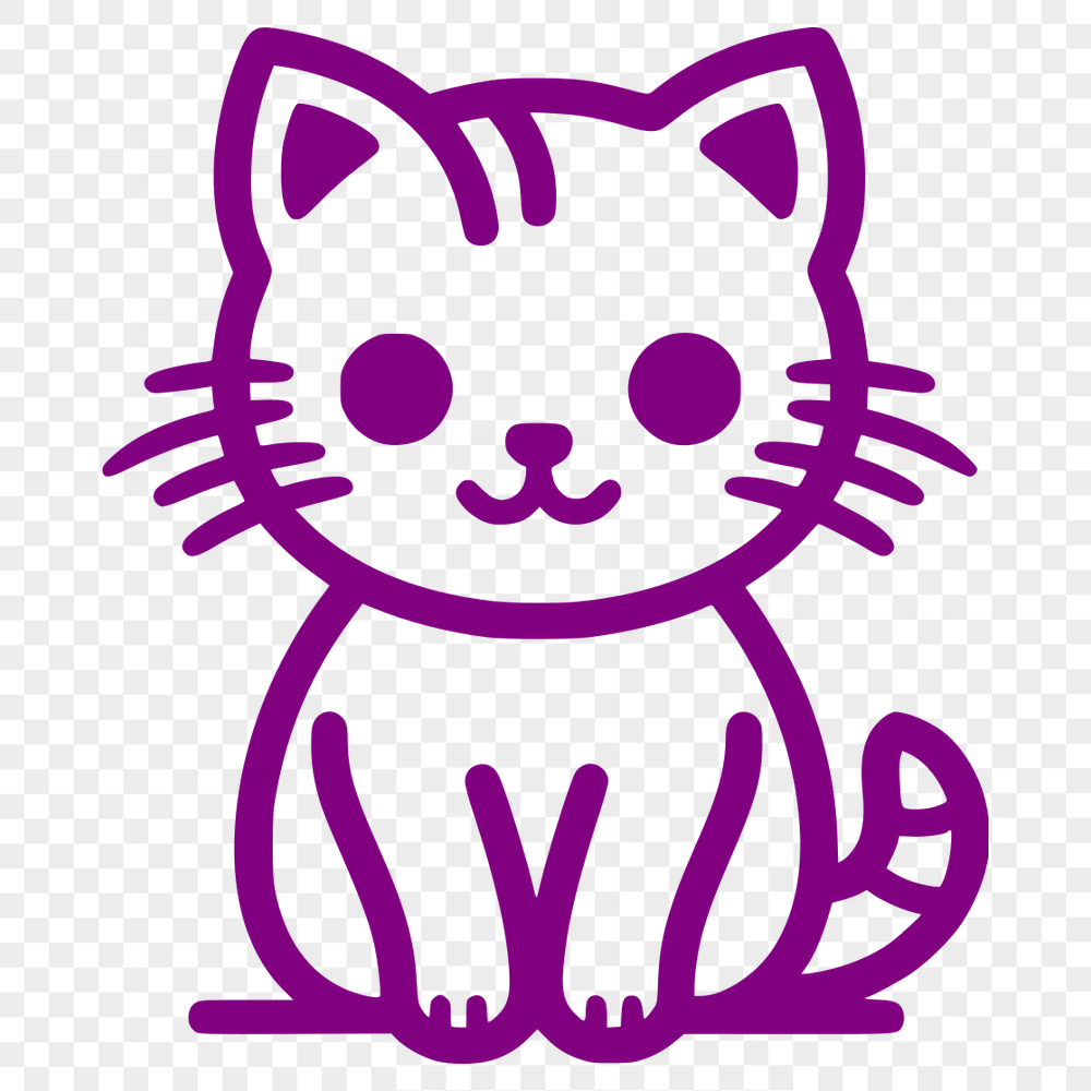 Free Cat Simple Line Drawing