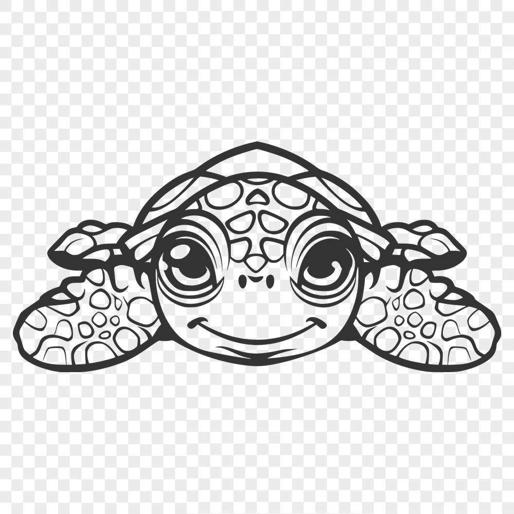 Free Artistic Sea Turtle Clipart