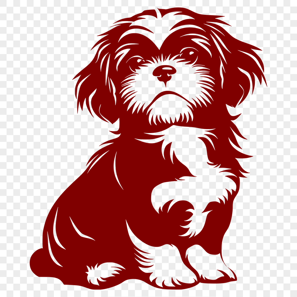 Free Beautiful Puppy Vector Image