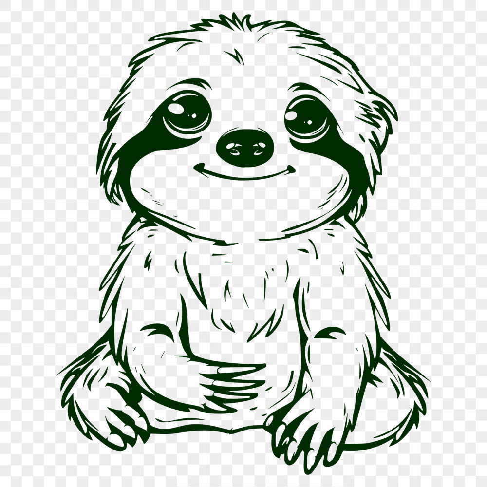 Cute Sloth Template