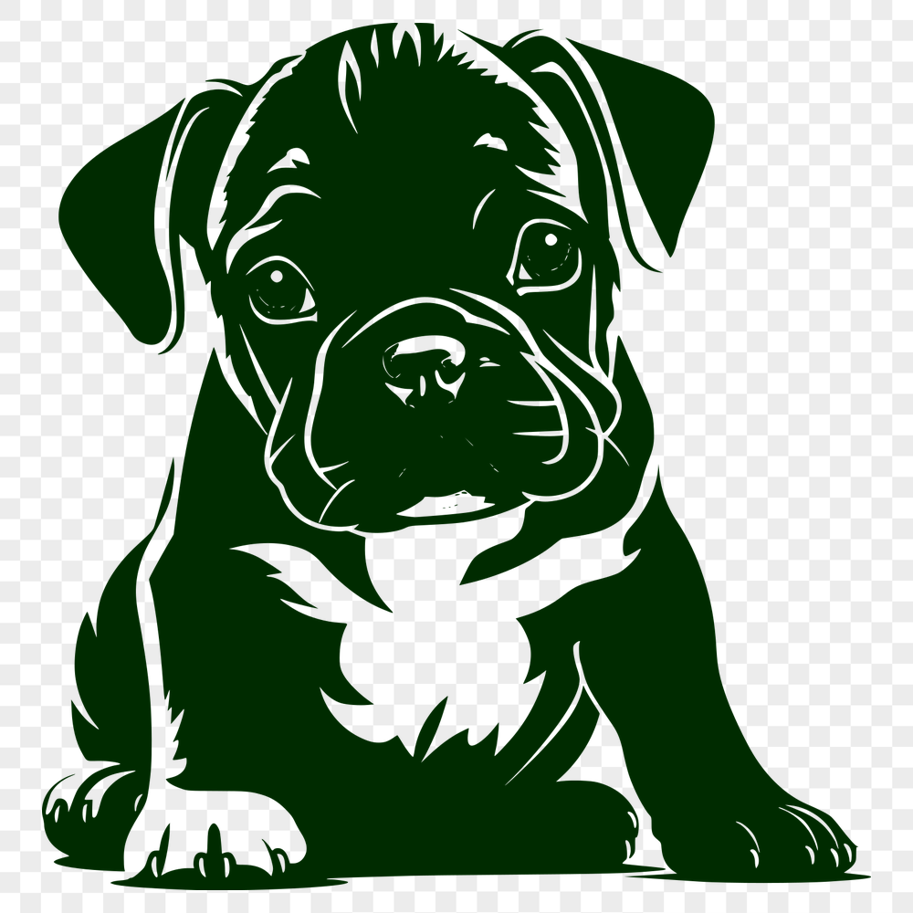 Stunning Sitting Puppy Clipart