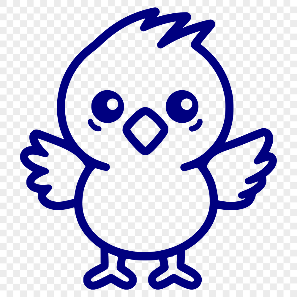 Cute Chick SVG, PNG, PDF And DXF Files