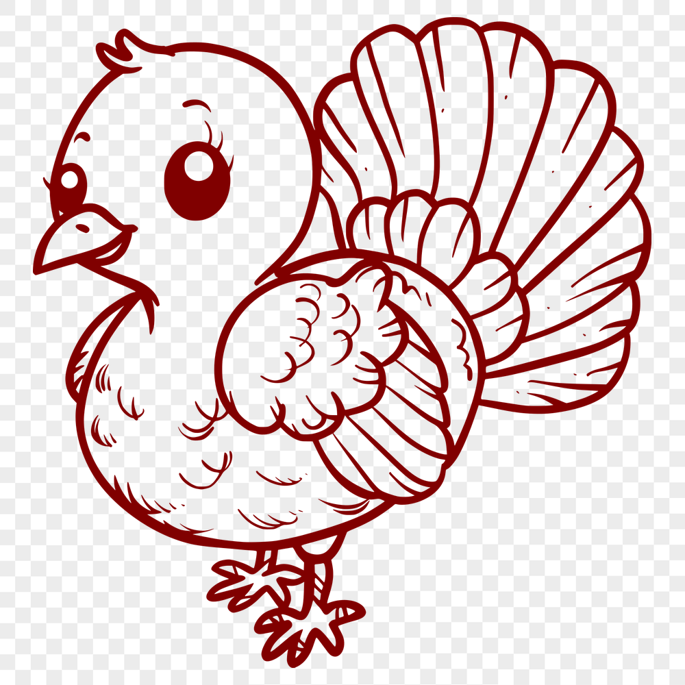 Free Creative Turkey Vector Drawing