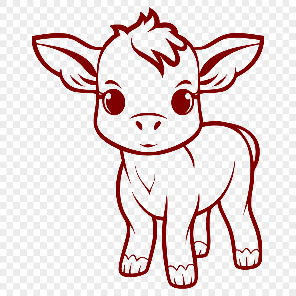 Free Stunning Cow Drawing