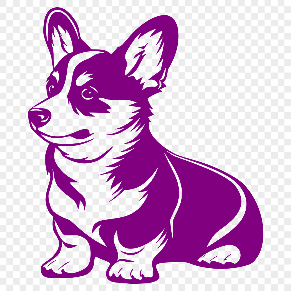 Cute Sitting Corgi PNG