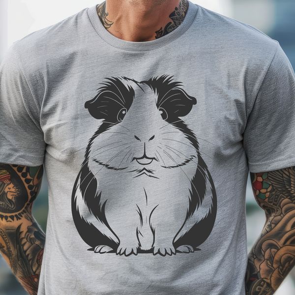 Free SVG Cut File for Guinea Pigs A high-resolution, editable Guinea pig clip art design in vector format.