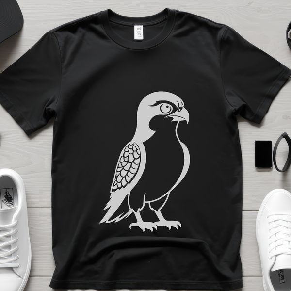 Stylized Bird Silhouette SVG Design A stylized illustration of a falcon in flight, suitable for vector art designs.