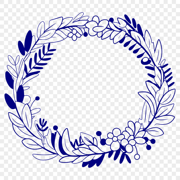 Decorative Floral Wreath Clip Art An illustration of a decorative floral wreath for use as clip art or template.