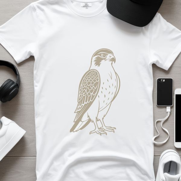 Beautiful Falcon Design A vector graphic of a falcon, ideal for web design, DIY projects, and commercial use with free download option available.