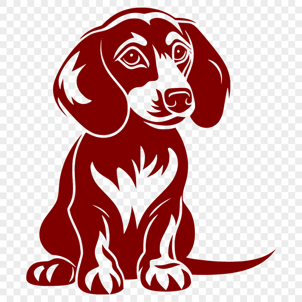 Unique Dachshund Vector Illustration